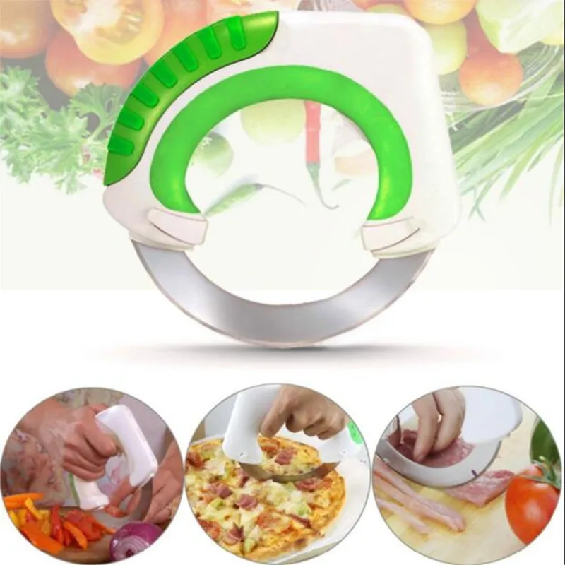 Круглая круглая овощерезка из нержавеющей стали вращающийся нож измельчитель