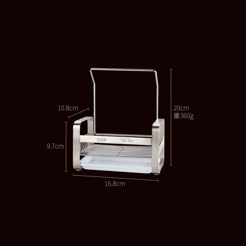 1Pcs Drain Rack Sink SUS304Stainless Steel Faucet Rag Household Kitchen Punch Free Storage 2019NEW Househould Quality Creative | Дом и сад