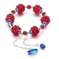 sa silverage woven grape ball jewelry 2019 men women bracelet original exquisite bracelet jade with cloisonne craft personalized