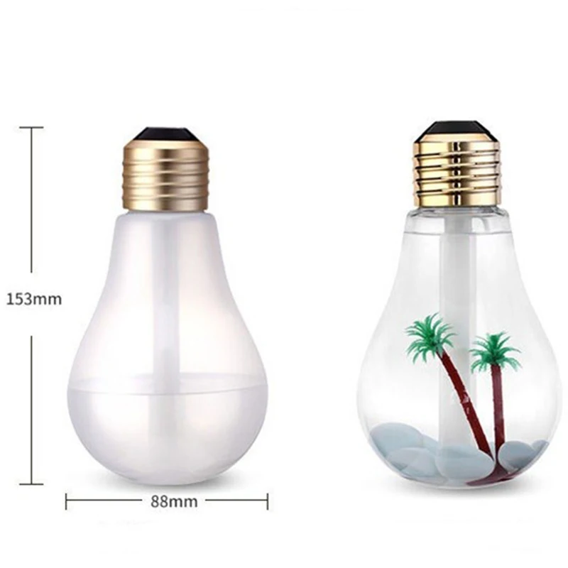 2 color 400ML Bulb Essential Oil Diffuser Ultrasonic LED USB Port Plant Tree Aroma Difusores Humidifier Usb | Бытовая техника