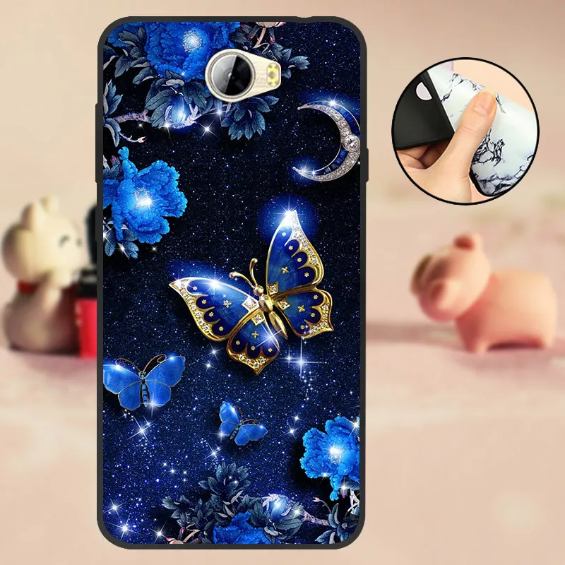 T04 Для huawei Y5 II чехол для huawei Y5 2 Y5II CUN-L21 CUN-U29 задняя крышка Y6 II Компактный Мягкий ТПУ силиконовый чехол для Honor 5A LYO-L21 черный - Цвет: T04