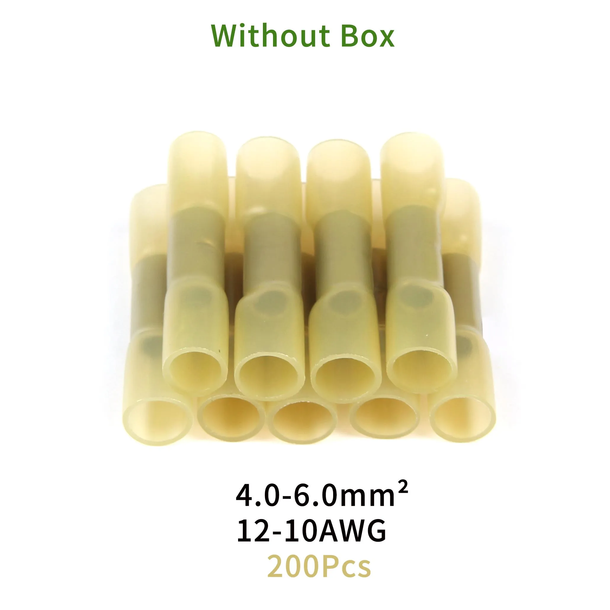 200Pcs BHT5 Изолированная термоусадочная обжимная Клемма прикладочная проволока Электрический разъем BHT-1,25 BHT-2 BHT-5 22-10AWG - Цвет: 200Pcs BHT5