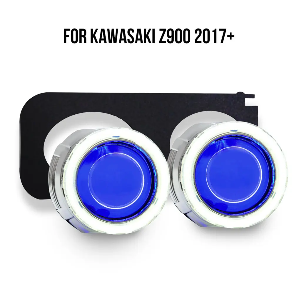 Blue Demon Eye KT сделанный на заказ HID проектор комплект для Kawasaki Z900+ HP51 - Цвет: Blue Demon Eye