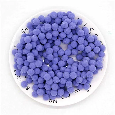 11purple blue 10 мм пушистый помпон плюшевые поделки помпоны ручной работы помпоны бриколаж помпон пушистый мануалид домашний декор швейные принадлежности 100 шт - Цвет: 11purple blue