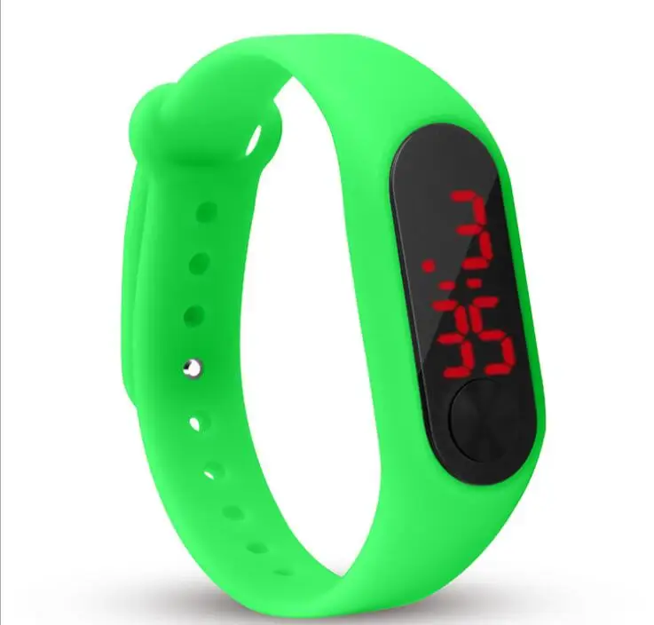Fluorescent green Модные светодиодные электронные спортивные часы с силиконовым браслетом мужские часы женские часы пара подарок relogio feminino цифровые часы dw - Цвет: Fluorescent green