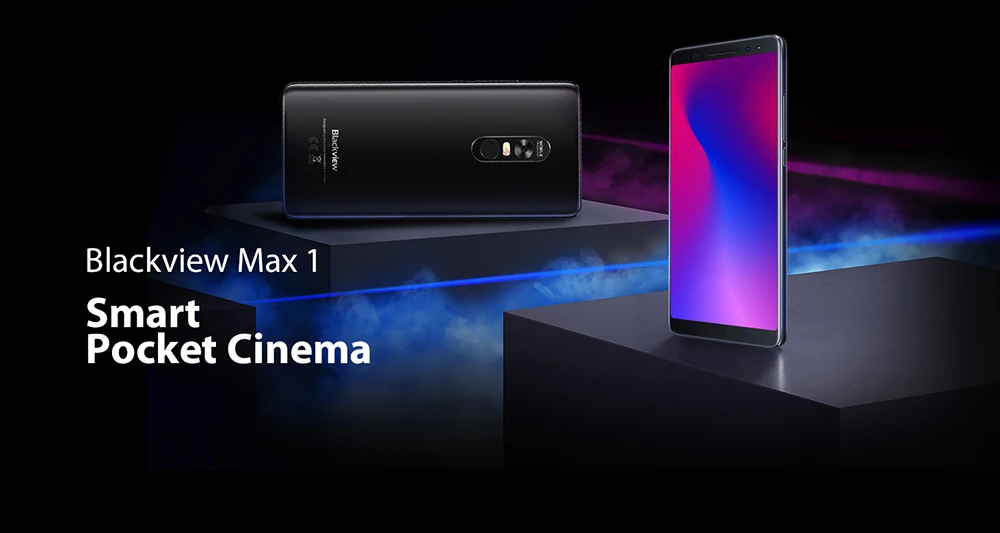 Blackview MAX 1 6,0" проектор мобильный телефон 6 ГБ+ 64 ГБ FHD AMOLED Android 8,1 портативный домашний кинотеатр кинопроектор 4G смартфон