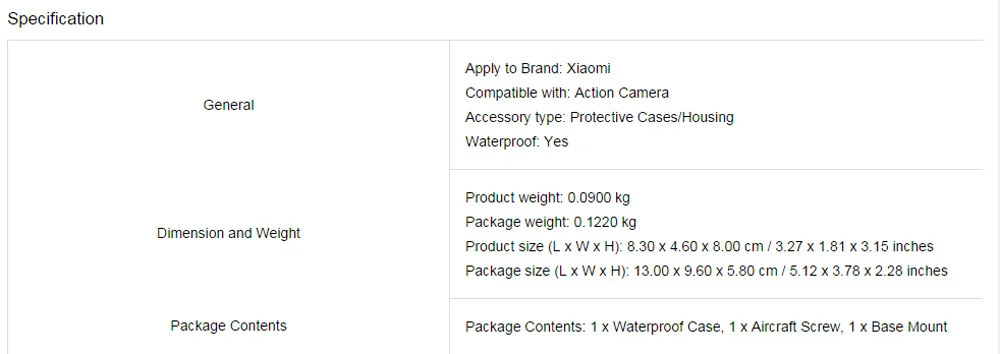 Xiaomi Mijia IP68 чехол для дайвинга глубина 40 м водонепроницаемый защитный чехол спортивный мини для цифровой камеры Xiaomi 4k