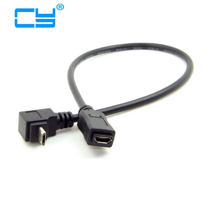 

Up Direction 90 Degree Angled Micro USB 2.0 5Pin Male To Female Extension Cable For Cell Phone Tablet