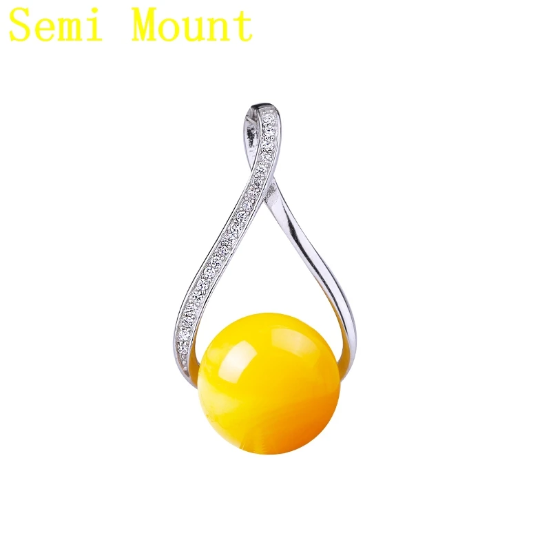 Женская подвеска из стерлингового серебра 925 пробы с жемчугом 10-14 мм или круглыми