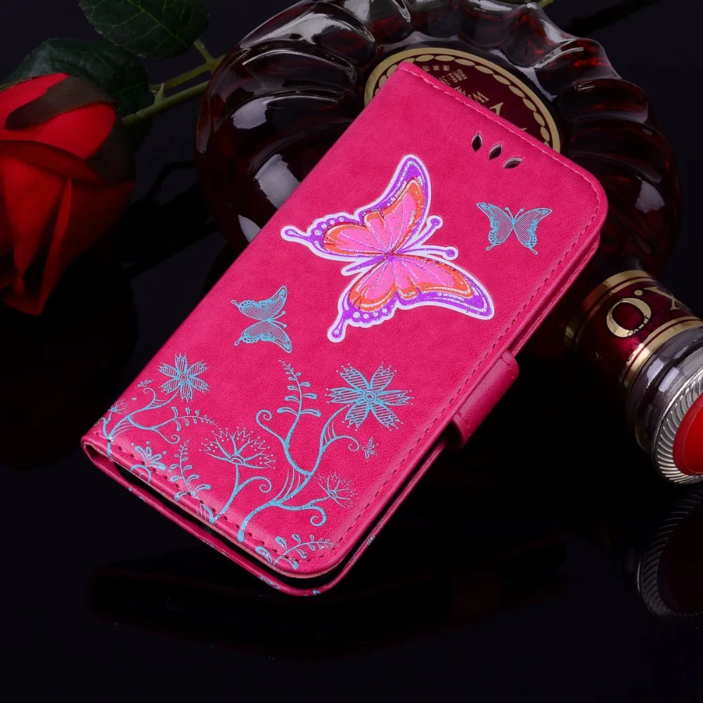 Чехол для iPhone 7 8 6 Plus x Искусственная кожа флип разъем карты бабочка чехол S 5 5S se |