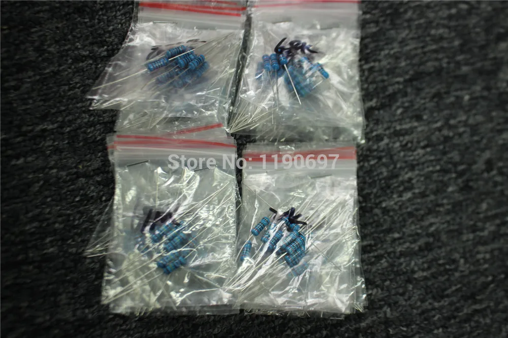 200 шт. Металлические пленочные резисторы 10R ~ 100R 1K 20K 330K 1M|film resistor|resistor potentiometerfilm