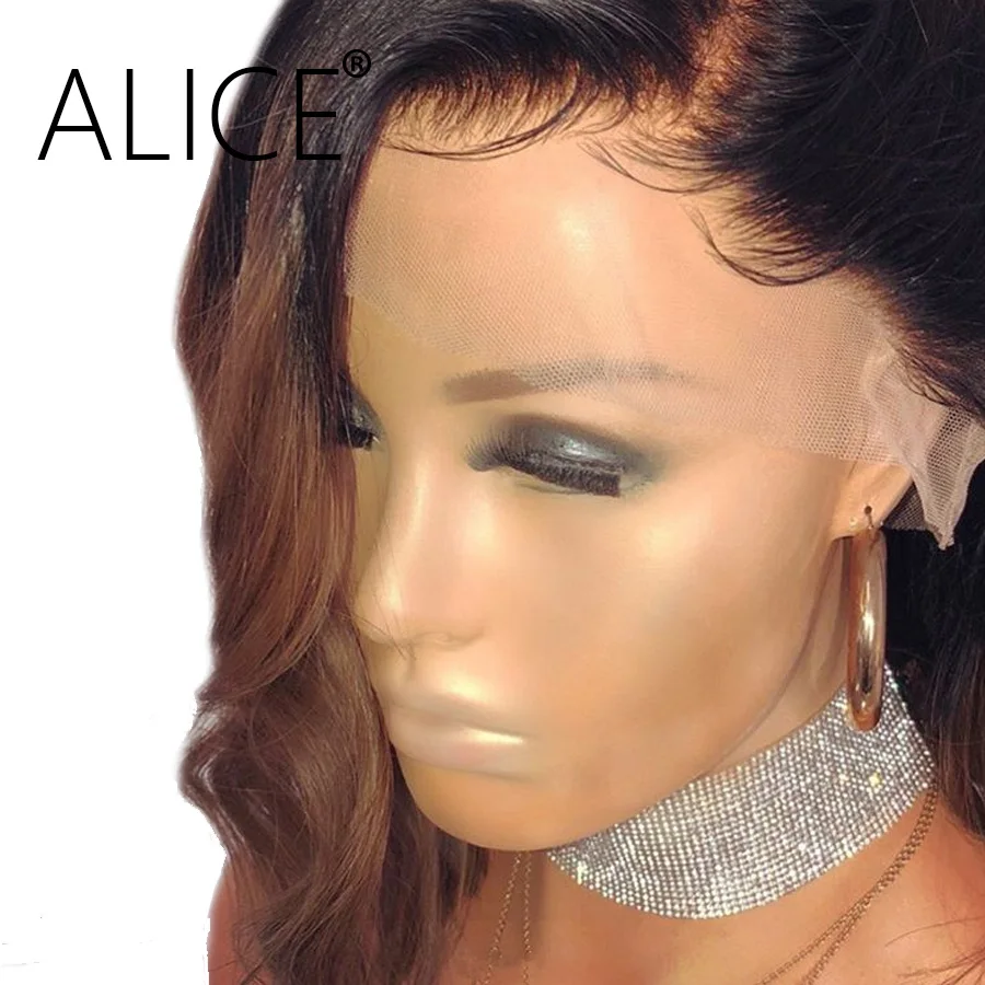 Алиса объемная волна Синтетические волосы на кружеве парик Ombre Цвет - Фото №1