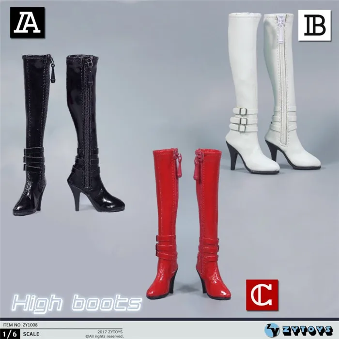 ZYTOYS ZY1008 1/6th весы высокие сапоги из искусственной кожи для детей возрастом от 12