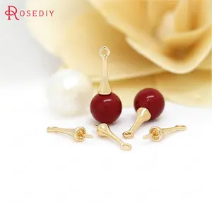 10 шт. 16x3,5 мм 24 к цвет Шампань позолоченные латунные полубулавки с полуотверстиями Высокое качество Diy Ювелирные изделия Аксессуары