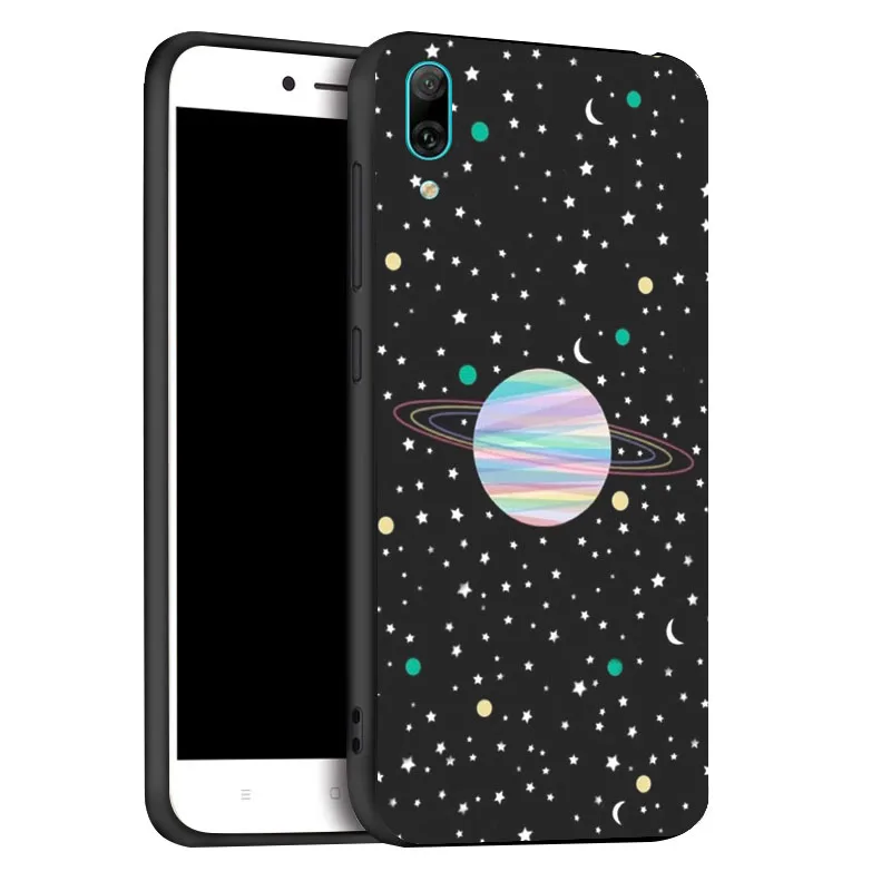 Case For Huawei P Smart 2019 2018 Cases Coque Space Moon Astronaut Phone Case On For Huawei Y7 Y6 Y5 Prime 2018 Y9 2019 Covers