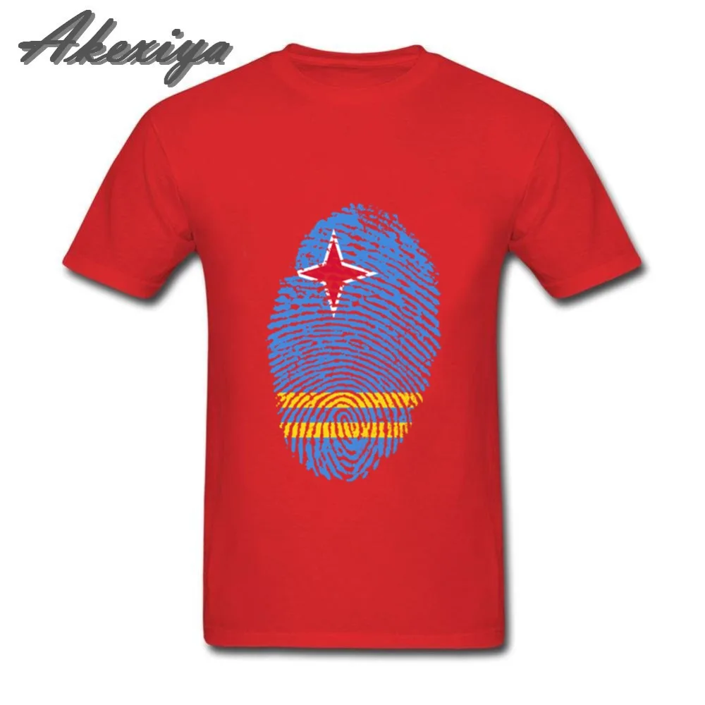 

Aruba Flag Fingerprint tshirt men Personalized Design Costume compression shirt Custom Cotton Short Sleeve Tee Shirts Young man