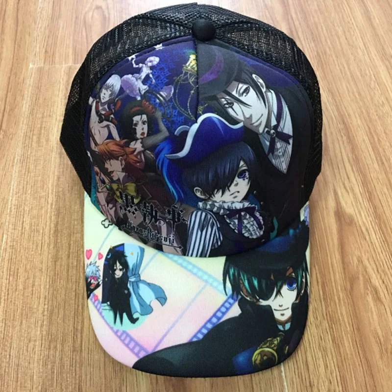 Black Butler Аниме ACG Hatsune Miku Бейсбол остроконечная Кепка Snapback девушка солнцезащитная Кепка с сеткой - Цвет: Black Butler