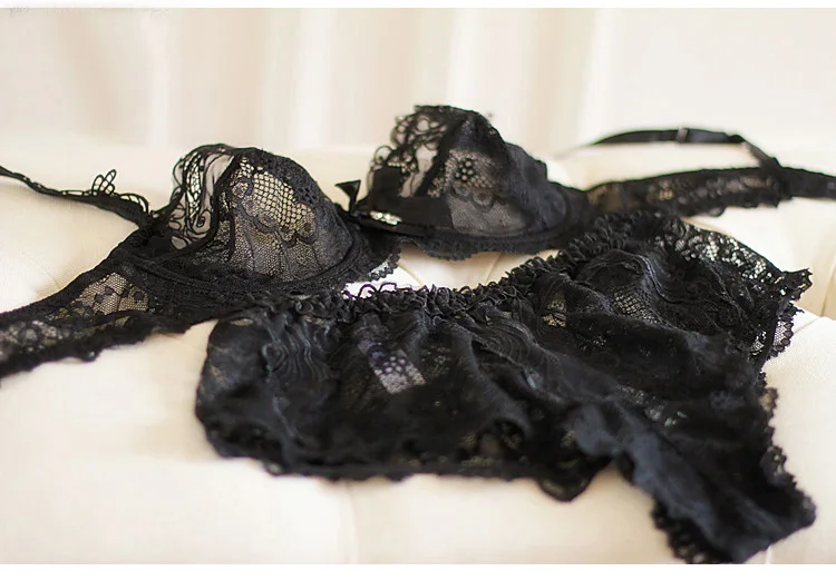 Комплект женского кружевного нижнего белья с чашками пуш ап|underwear push up|brief setbra set |