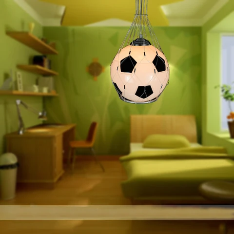 Современные минималистичные футбольные люстры, креативная детская лампа люстра для спальни, светильник, светильники, баскетбол, современный светильник ing