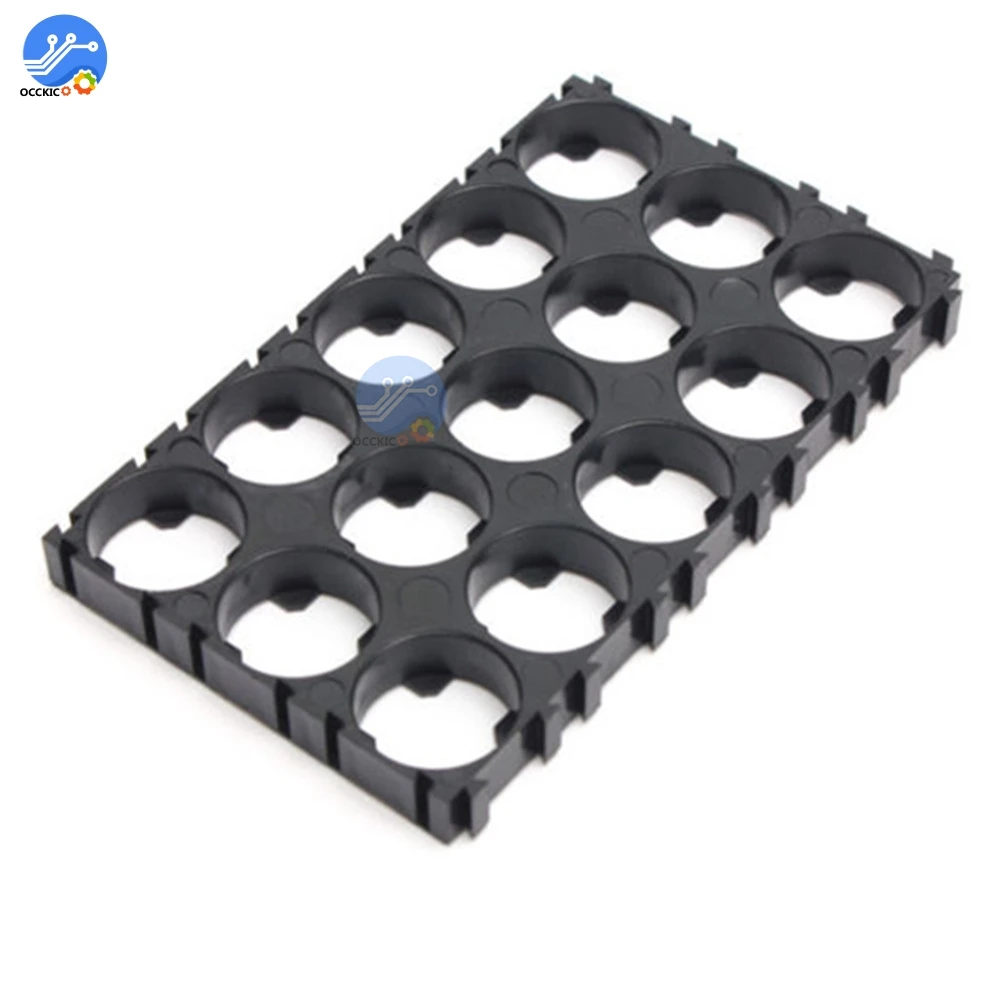 

2Pcs 3x5 Cell 18650 Batteries Spacer Radiating Shell Plastic Heat Holder Bracket power bank 18650 Holder Box Battery Organizer