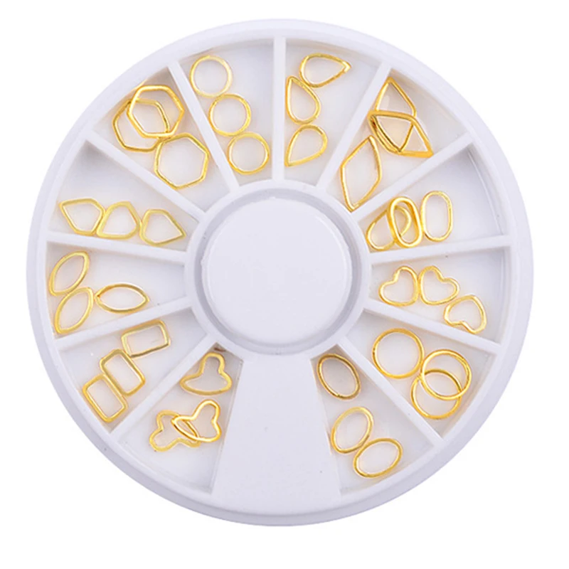 Золотые и серебряные выдалбливают металлические заклепки для ногтей