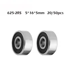 Подшипник 625 625RS 5*16*5 (мм), 2050 шт., бесплатная доставка, резиновый уплотненный подшипник ABEC-1 625RS, хромированный стальной радиальный подшипник