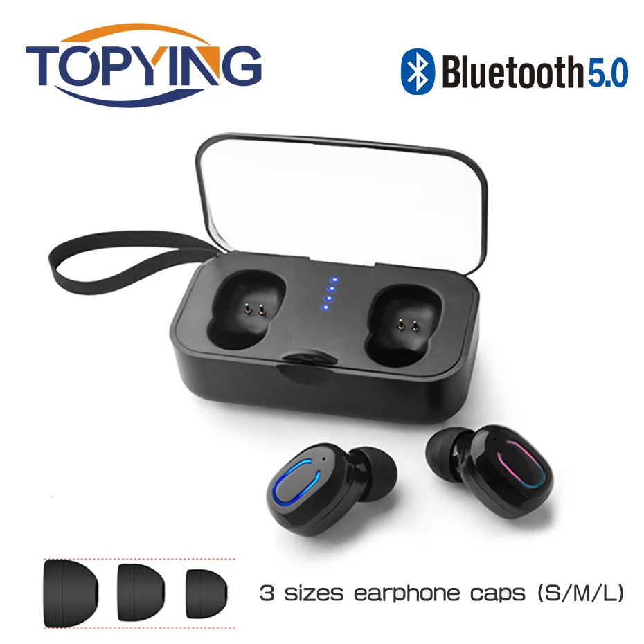 Мини TWS Беспроводные Bluetooth 5 0 наушники стерео в ухо спортивные с зарядным боксом