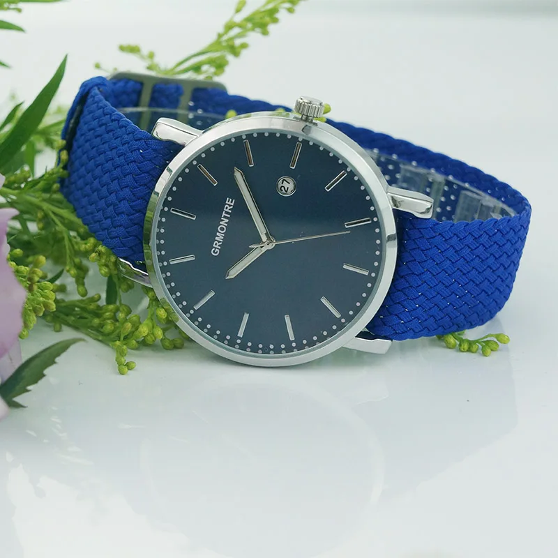 Простые деловые часы новинка 2017 Лучшие Роскошные мужские брендовые с нейлоновым