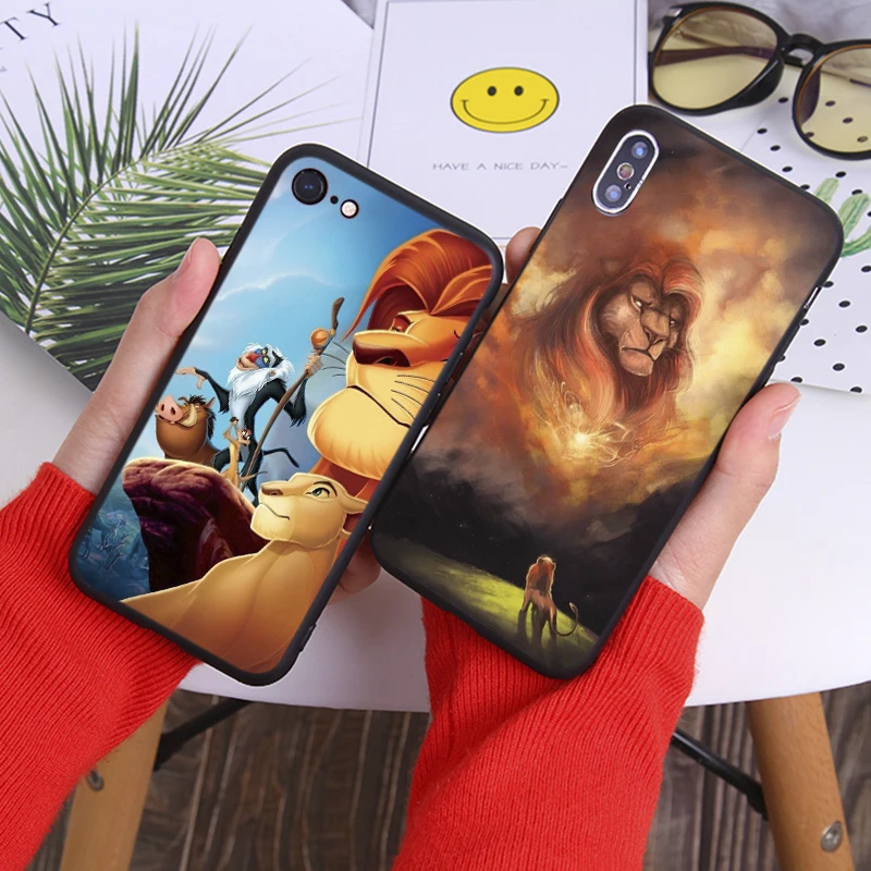 The Lion King Simba Animal Hakuna Matata Cartoon Soft Silicone Phone Case for iPhone X XS MAX XR 7 8 6 6S plus 5S SE |