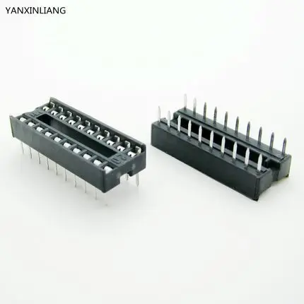 

24PCS/Lot 20 Pin DIP Square Hole IC Sockets Adapter 20Pin Pitch 2.54mm Connector