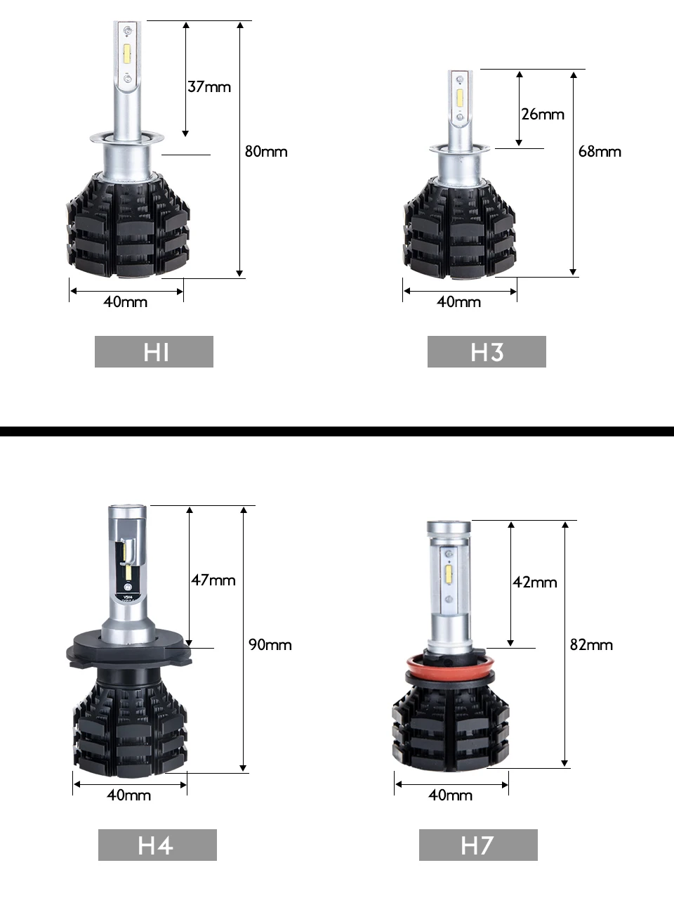 H7 H4 Светодиодные Автомобильные фары 12 V 50 W 10000LM H1 H11 H8 H9 светодиодных ламп для автомобилей 6500 K 8000 K 3200 K PSX24W HB3 HB4 1860 чипы автоматического включения света