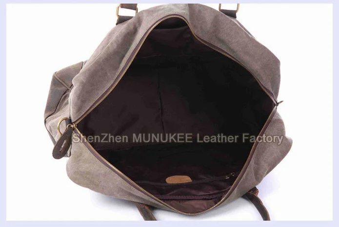 2019 Vintage Military Canvas Leather Men's Travel Bag Large Duffle Bag Canvas Tote Luggage Bag Boston Overnight Bag weekend big