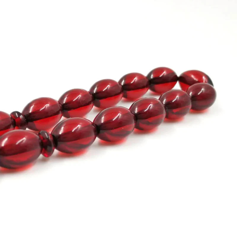 Мусульманский браслет из красной смолы Tasbih, 33 Четки из бисера, красные браслеты из бисера, брезент tespih, мужские новые стильные четки