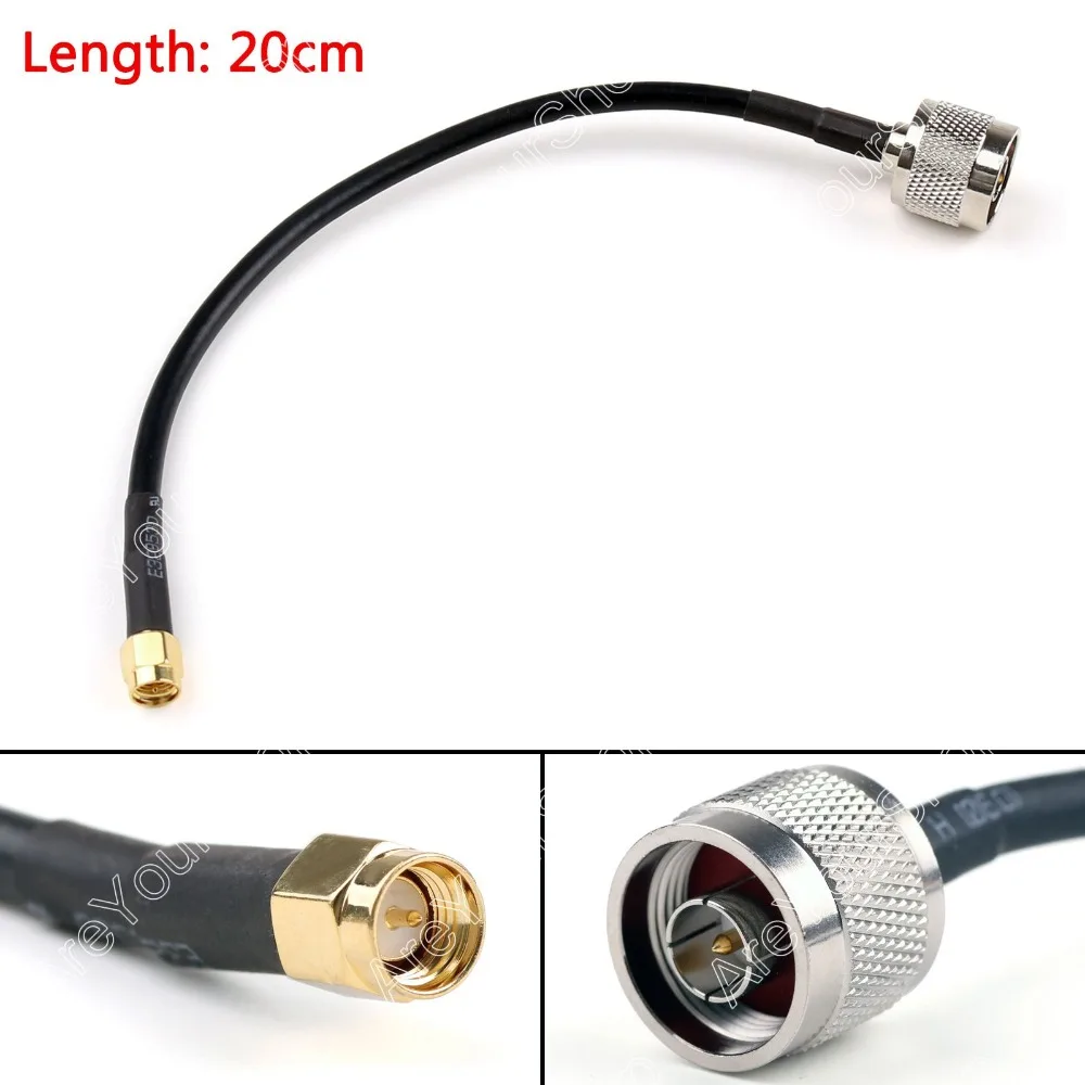 Продажа 20 см RG58 кабель N штекер к SMA прямой обжимной косички 8 дюймов Высокое