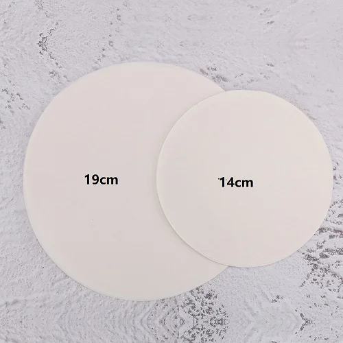 50Pcs/bag Round Parchment Non-Stick Double Layer Silicone Baking Paper Cake Biscuit Hamburger Pastry Greaseproof Paper BBQ Mat - Цвет: 14cm