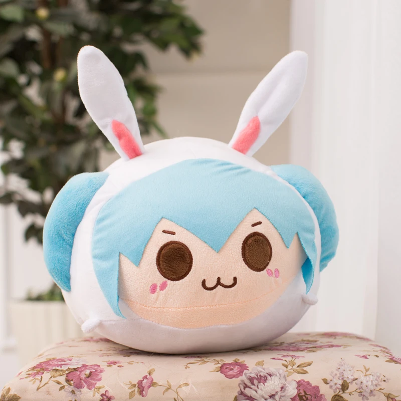 30 см Kawaii аниме Вокалоид Хацунэ Мику плюшевые подушки игрушка мультфильм Япония фигурка Мягкая кукла подушка косплей подарок