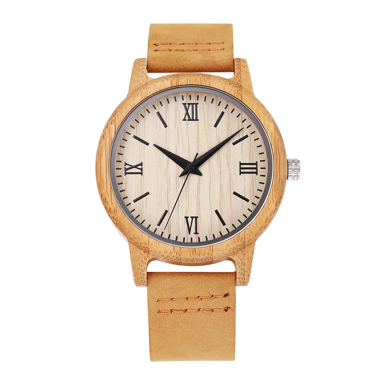 Роскошные мужские и женские часы из бамбукового дерева Модные кварцевые простые