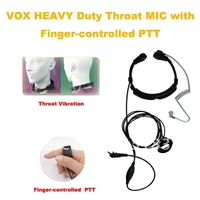 freeship 2013 throat mic air tube headset for cb radio vox heavy duty throat mic with finger ptt different plugs for selection