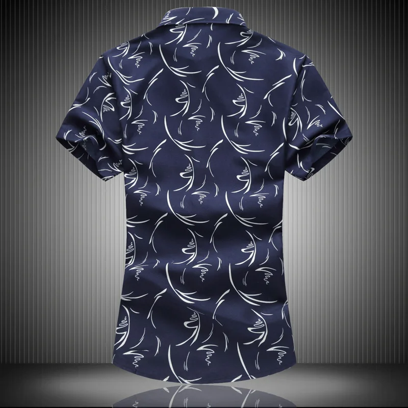 

new arrival fashion Men Short Sleeve Casual Shirts Summer Fashion Style Large Flower Print Single Breasted plus size M-5XL6XL7XL