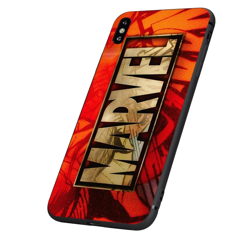 Черный чехол ТПУ для iphone 5 5s se 6 6s 7 8 plus x 10 чехол силиконовый чехол для iphone XR XS 11 pro MAX чехол Marvel superheroes