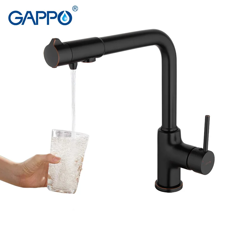 Смеситель для воды GAPPO G439010 латунный кран с питьевой водой раковины черная бронза