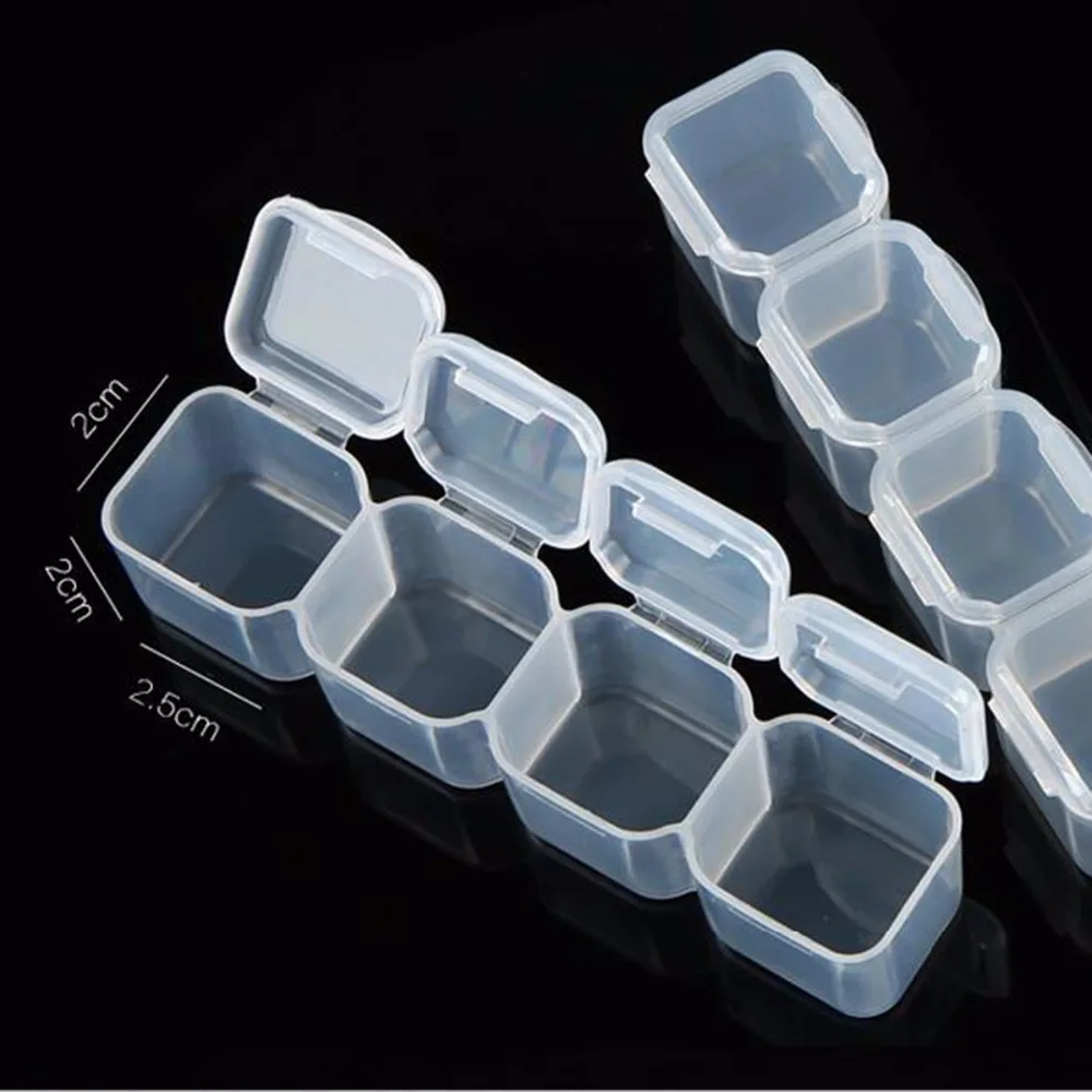 Ящик с бусинами бриллиантовый чехол прозрачные пластиковые бусины ящики для