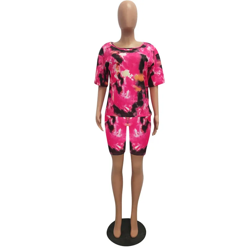 Женский спортивный костюм Adogirl повседневный из двух предметов футболка с круглым