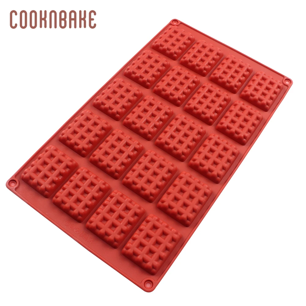 COOKNBAKE waffle biscuit mold silicone cake bakeware mould square cookies candy chocolate jello ice molds baking pastry model | Дом и сад