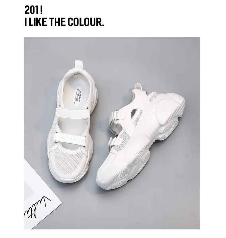 Повседневная Белая обувь; женские кроссовки на массивной платформе; chaussures femme; Модная брендовая женская обувь на массивной платформе; дышащая Бежевая обувь