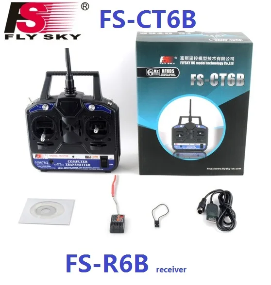 Радиоуправляемая система FlySky 2 4G 6CH FS CT6B TX 1 5 RX 6 каналов передатчик + приемник для