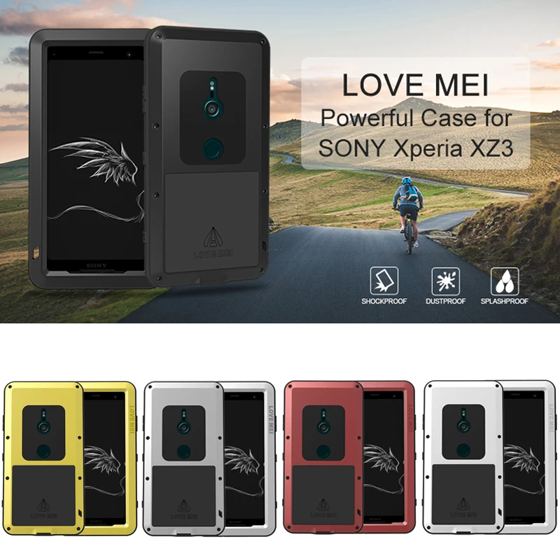 Алюминиевый металлический чехол для Sony Xperia XZ3 водонепроницаемый полноразмерный