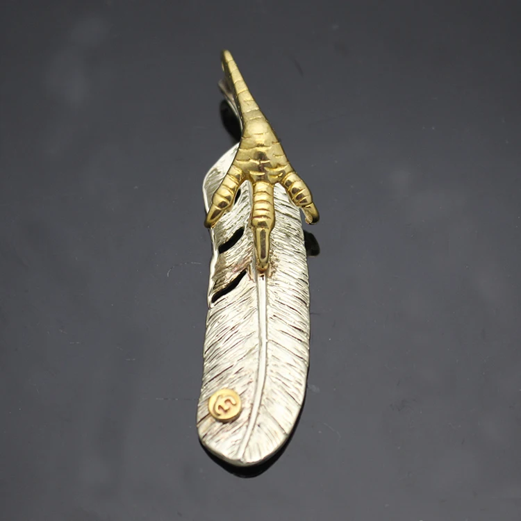 DIY перо Зонт бусины подвеска латунный нож веревка медный Веревка Открытый Нож EDC