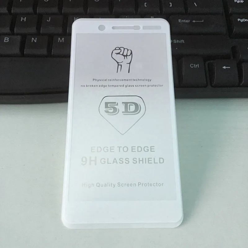 Для стекла Nokia 7 Защита экрана WolfRule 5D изогнутое полное покрытие закаленное стекло