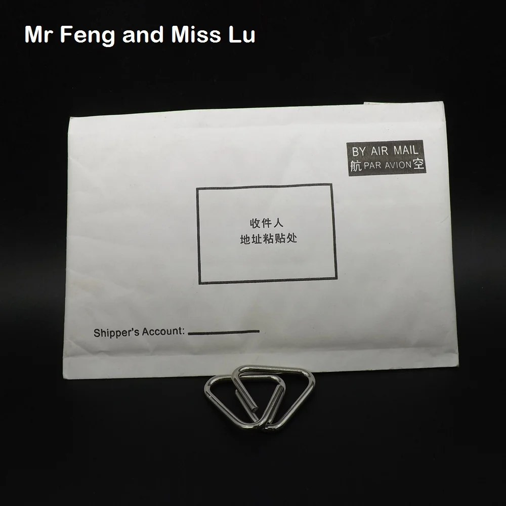 Equilateral треугольник мини металлическая проволока головоломка кольцо модель